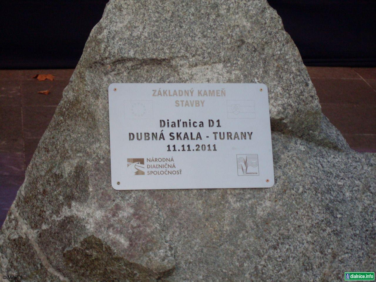 Základný kameň stavby Diaľnica D1 DUBNÁ SKALA - TURANY