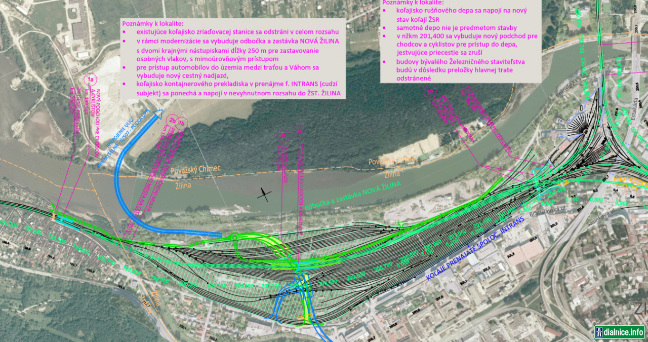 ŽSR: Modernizácia uzla Žilina - zelený variant /120 km/h, ZA-zriaďovacia stanica