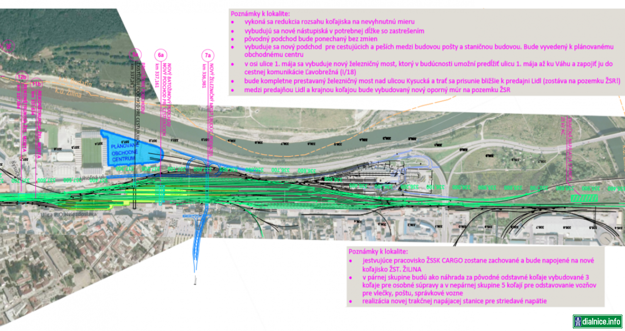 ŽSR: Modernizácia uzla Žilina, zelený variant (120 km/h), ZA-osobná stanica