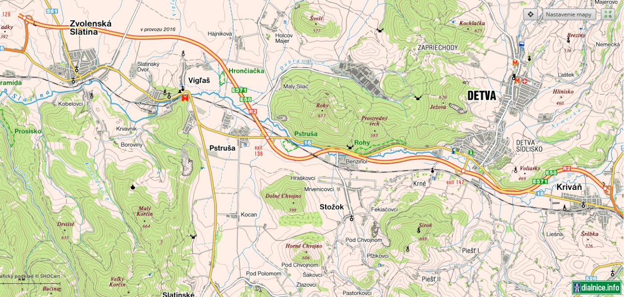 Nové a zmenené úseky v Hiking mape (zdroj: hiking.sk)