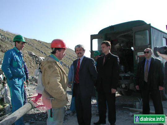 Návšteva bývalého premiera na stavbe tunelu Branisko