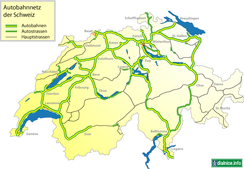 Diaľnice a RC vo Švajčiarsku