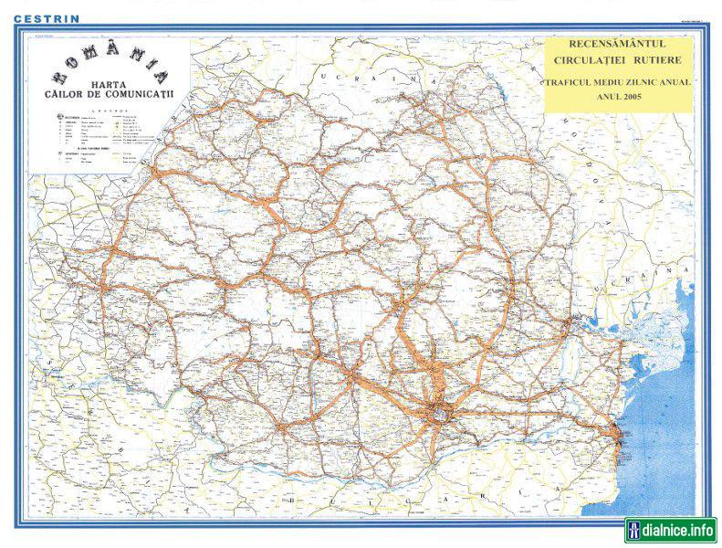 Intenzita dopravy v Rumunsku