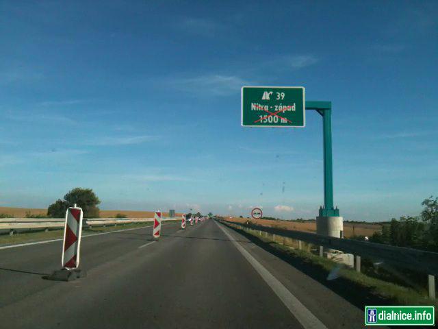 Exit 39 na R1: Nitra - západ (križovatka Lehota)