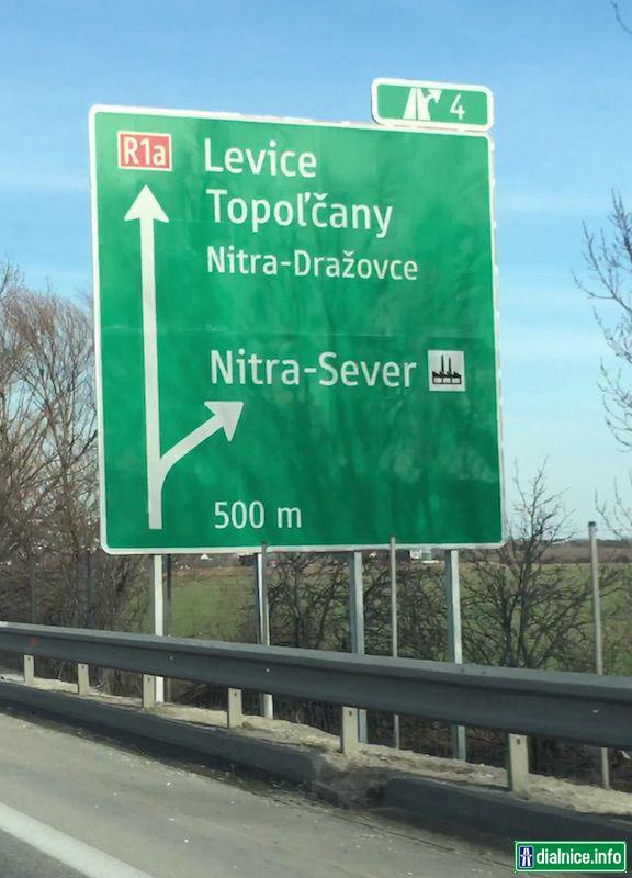 R1a - výjazd Nitra-Sever