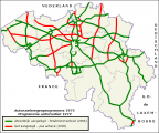 Belgicko - mapa diaľníc