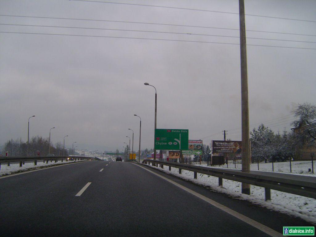 Trasa E77 (S7, I/7) od MUK s E40 (A4), Krakow - Chyžne