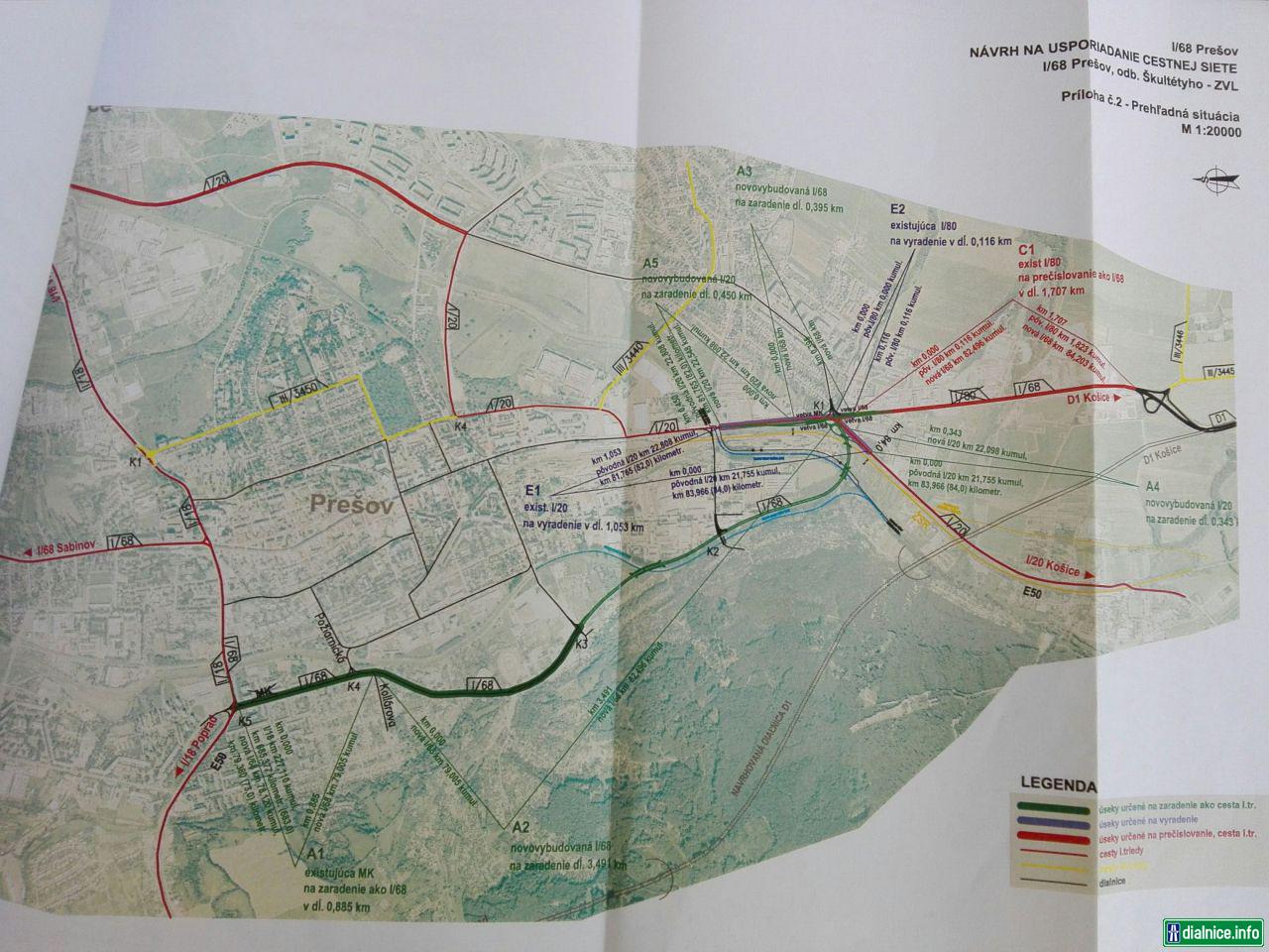 Prešov - návrh usporiadania cestnej siete