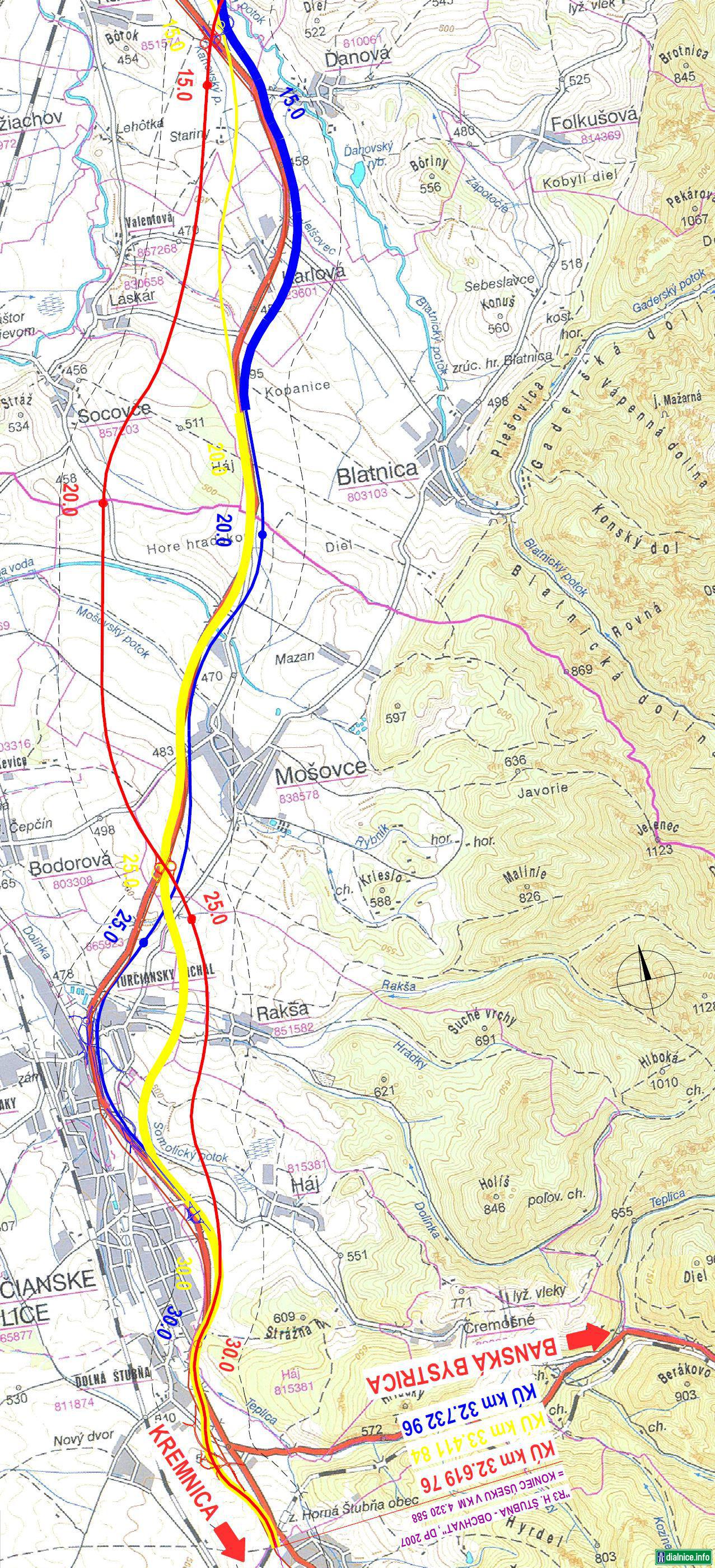 Rýchlostná cesta od D1 pri Martine po obchvat Hornej Štubne, časť. 2
