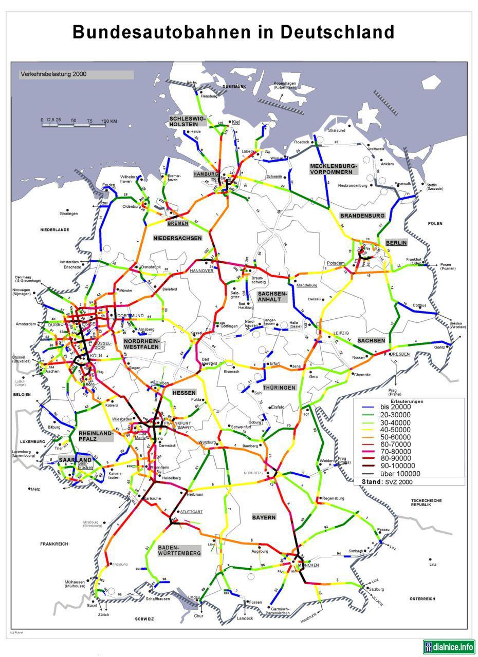 Intenzita dopravy v Nemecku