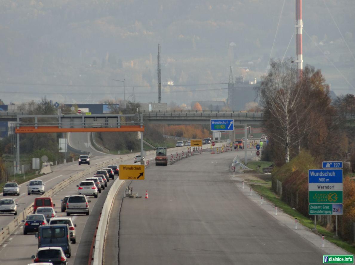 rekonstrukcia A9 Graz juh - hranica SLO /exit Wundschuh pre velke Cargocentrum