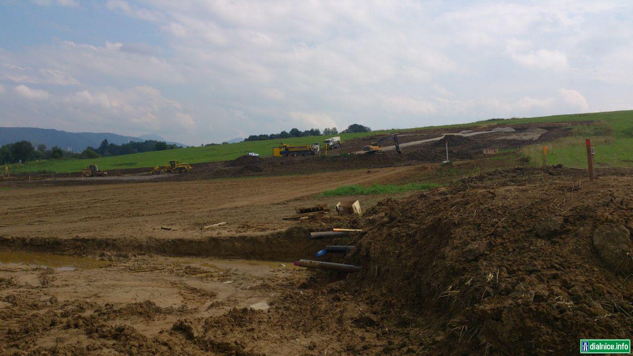 Tunel Zilina - práce na západnom portále 29.7.2014