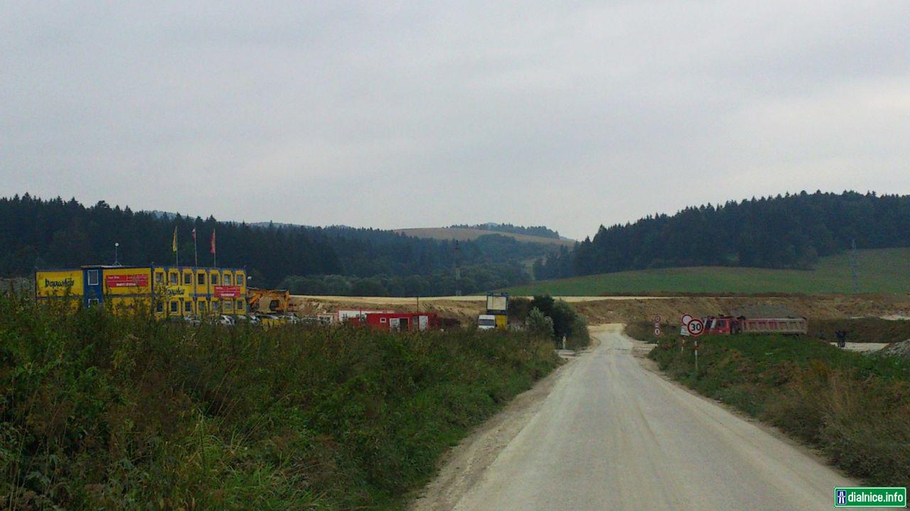 Násyp pre záp.portálom tunelu Zilina