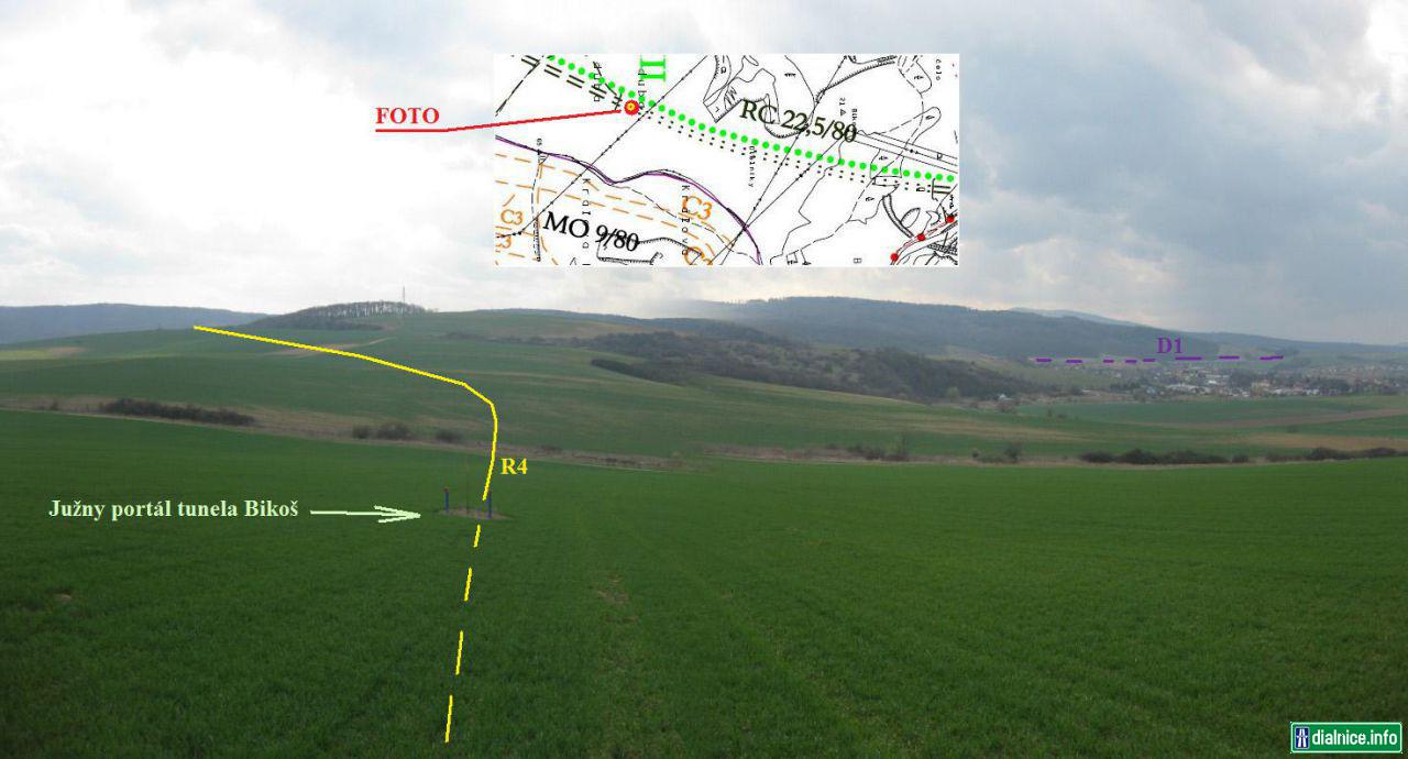 okolie tunela Bikoš (južný portál)