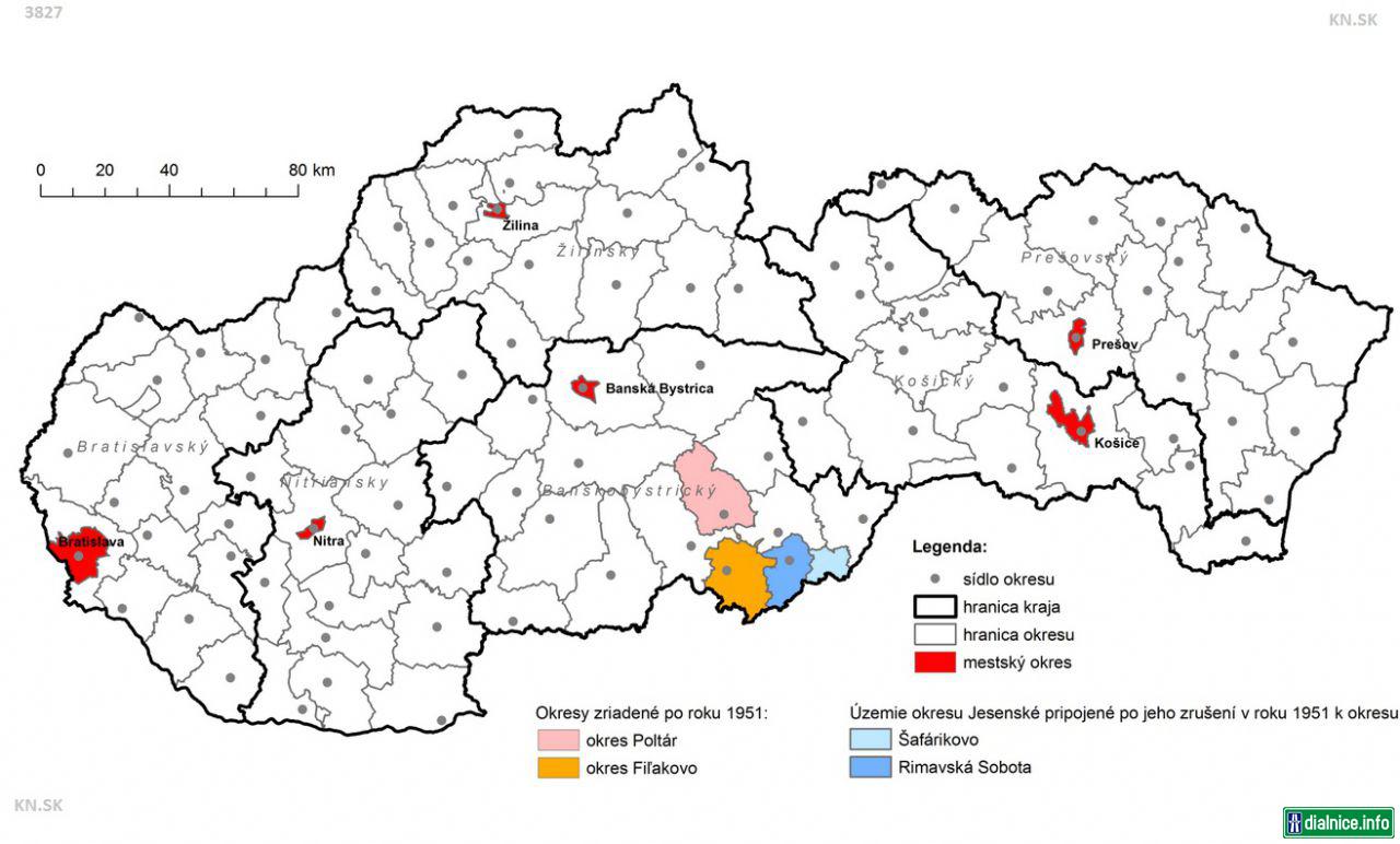 Kraje na Slovensku 1945 — 1960