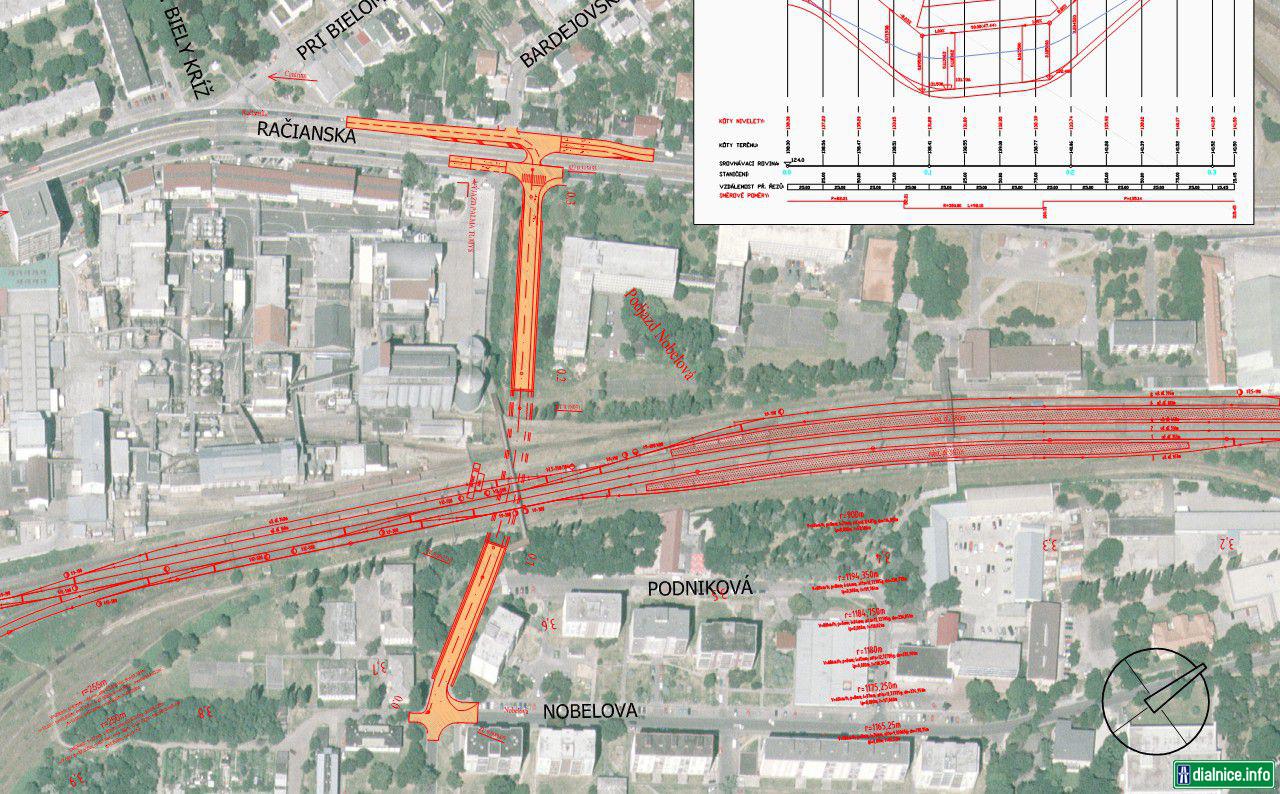 Bratislava podjazd Nobelova / Racianska