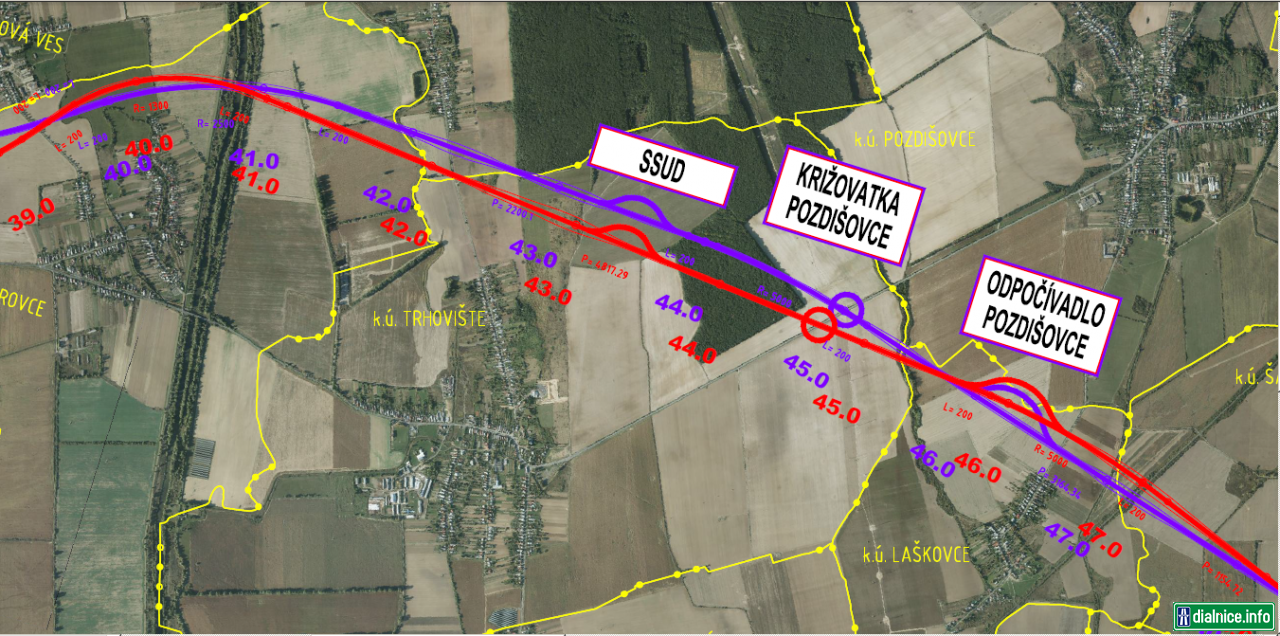 D1 Hriadky - Pozdišovce - Michalovce