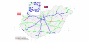 Maďarská diaľničná sieť v roku 2016